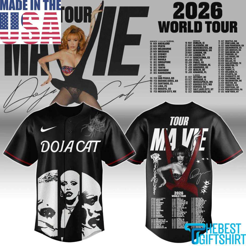 Doja Cat Ma Vie World Tour 2026 Special Edition Baseball Jersey