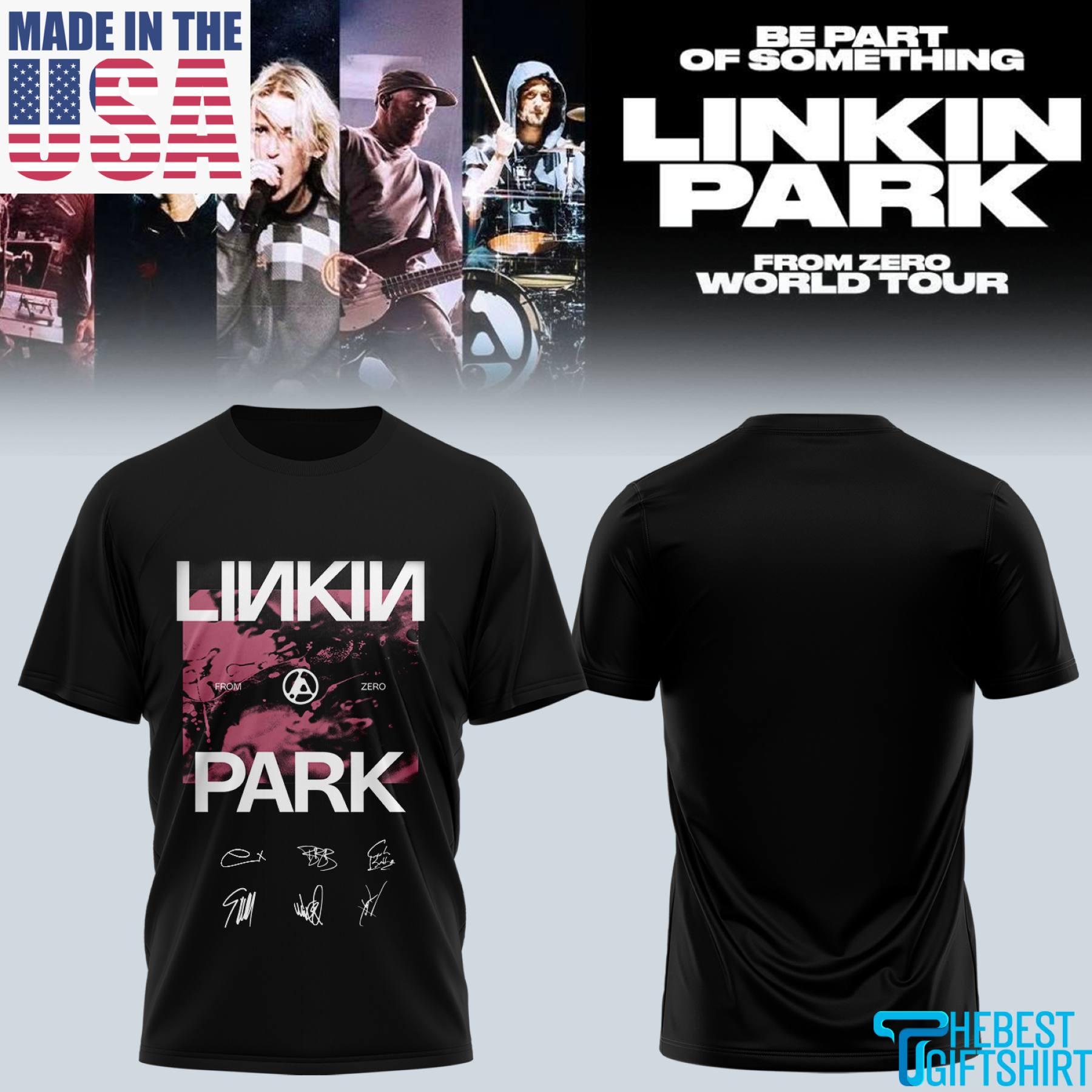 Linkin Park From Zero World Tour 2026 Signature Graphic T Shirt
